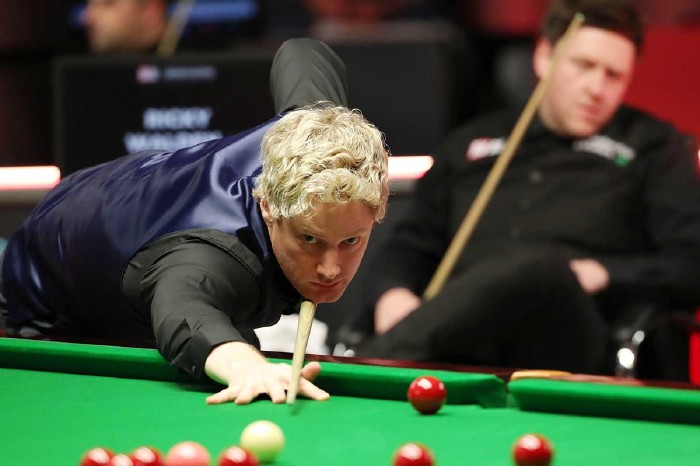 Neil Robertson in action at the German Masters