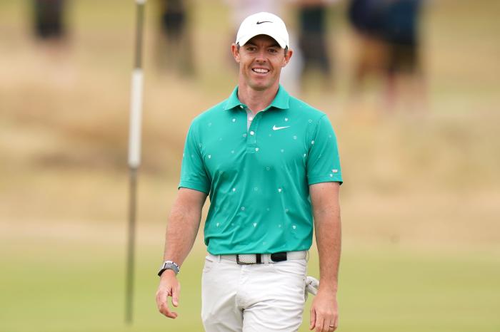 Rory McIlroy in action at the Open