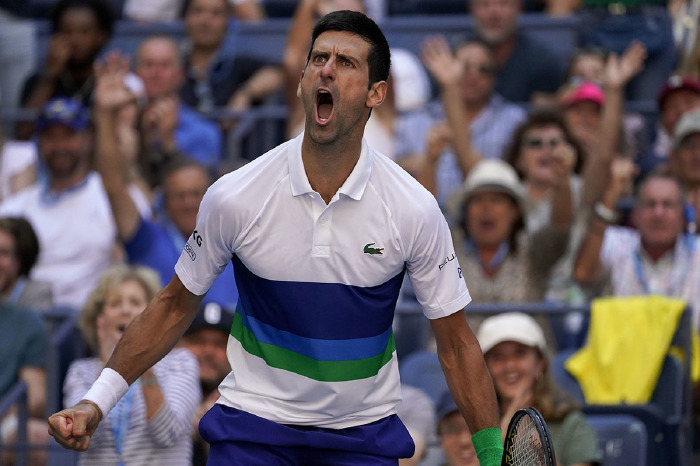 Novak Djokovic roar at US Open