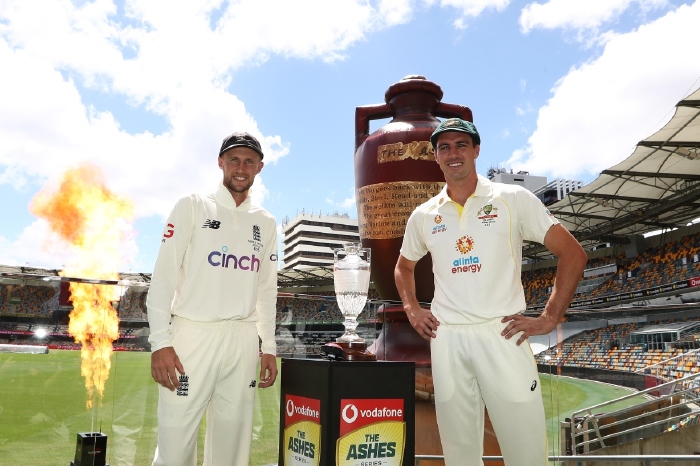 Joe Root (L) and Pat Cummins (R) will be looking to lead their countries to Ashes glory