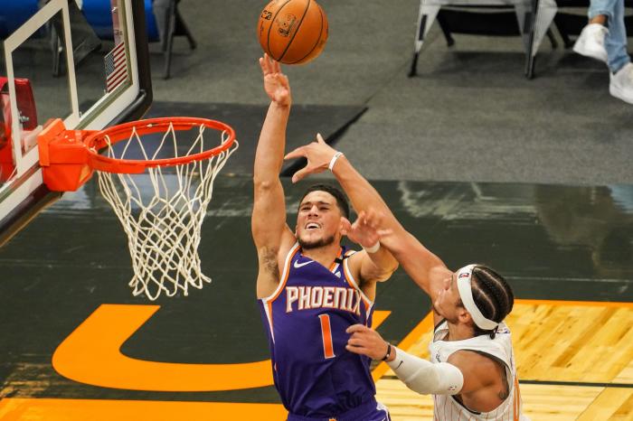 Devin Booker in action for Phoenix Suns in the NBA