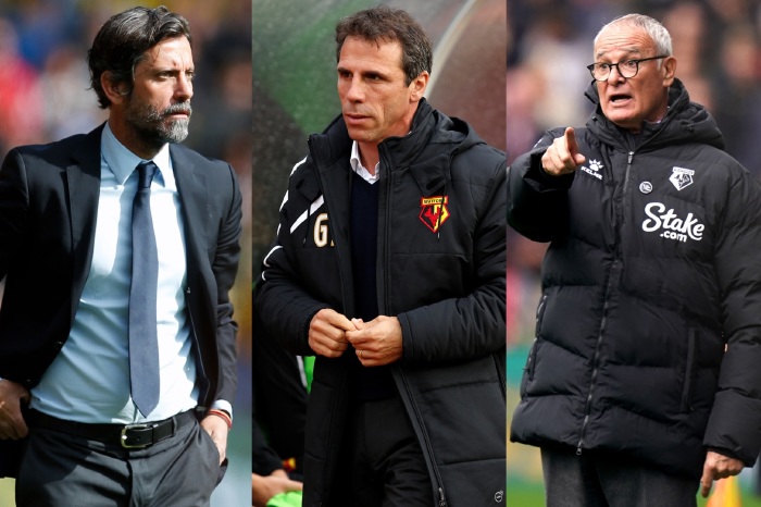 Former Watford managers, Sanchez, Zola and Ranieri.