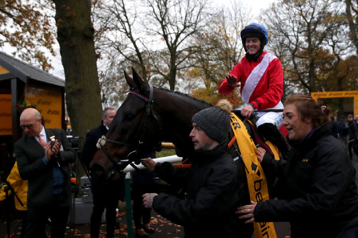 A Plus Tard after his demolition job in Haydock's Betfair Chase