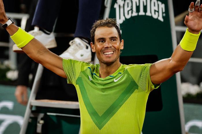 Rafael Nadal after beating Novak Djokovic