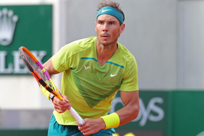 Rafael Nadal in action at French Open