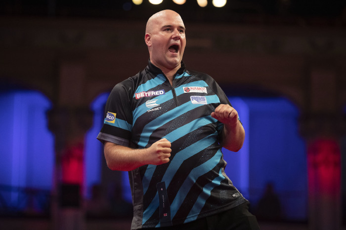 Rob Cross in action. Photo Credit: Taylor Lanning/PDC