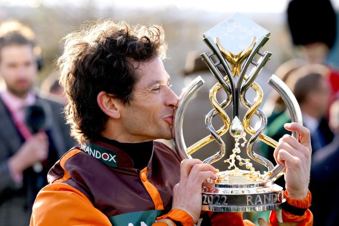 Sam Waley-Cohen with Grand National trophy