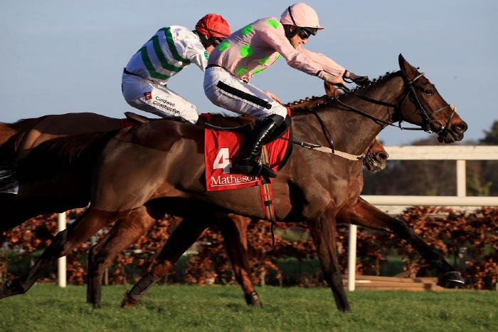 Sharjah and Patrick Mullins win the Matheson Hurdle at Leopardstown for a fourth time