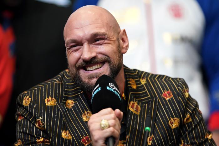 Tyson Fury at a press conference