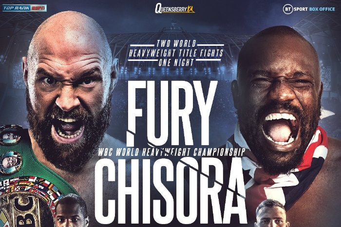 Tyson Fury in action against Dereck Chisora