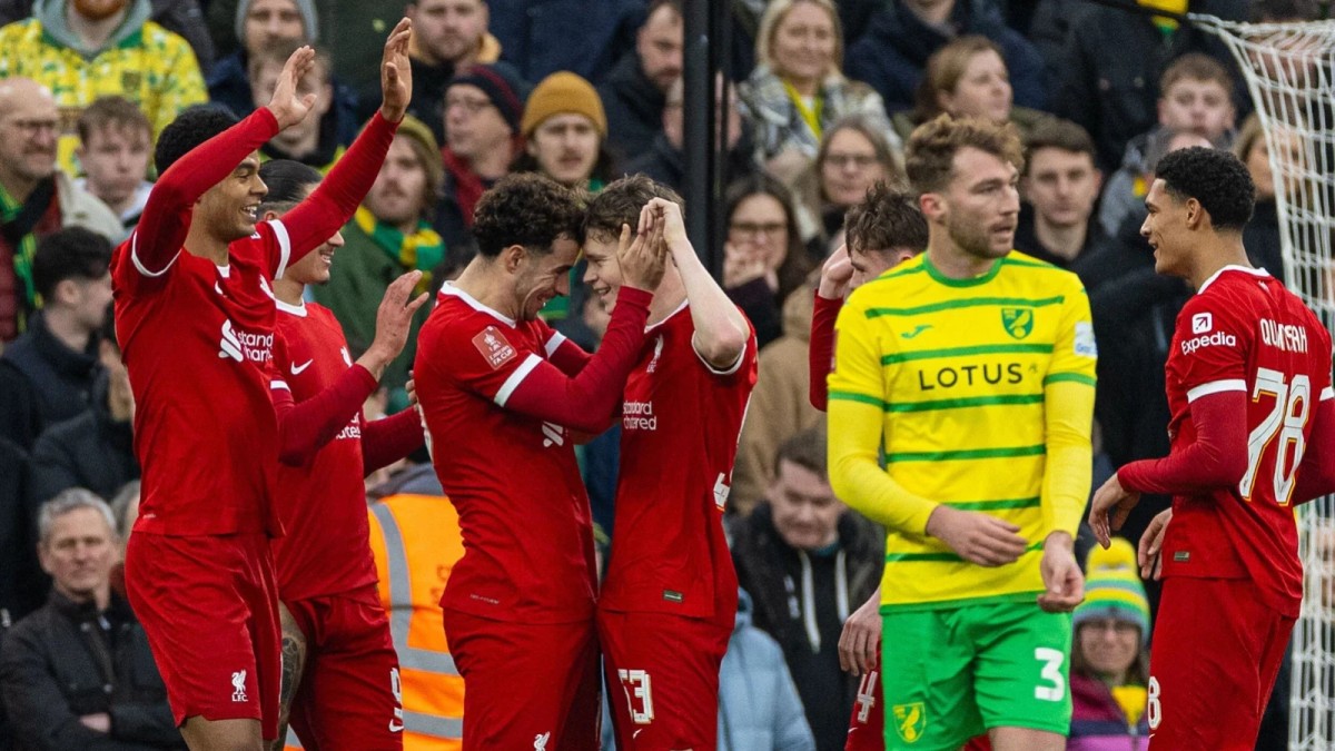 Liverpool trounce Norwich 5-2 in FA Cup fourth round tie