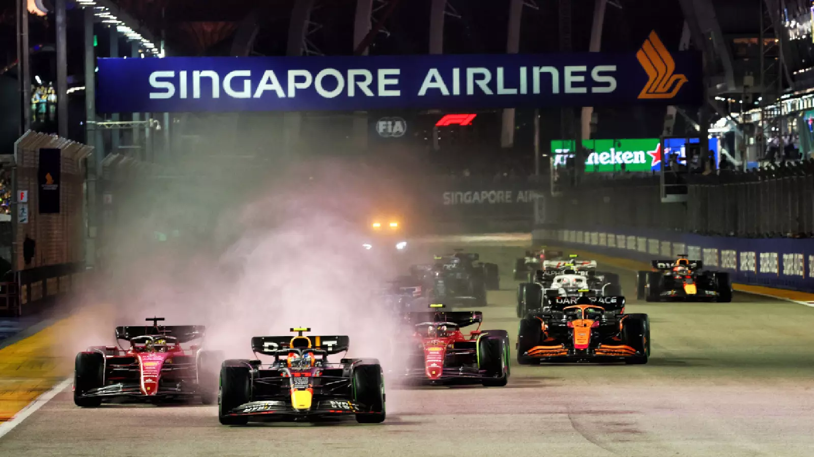 Sergio Perez wins drama-filled Singapore GP as Max Verstappen's title ...