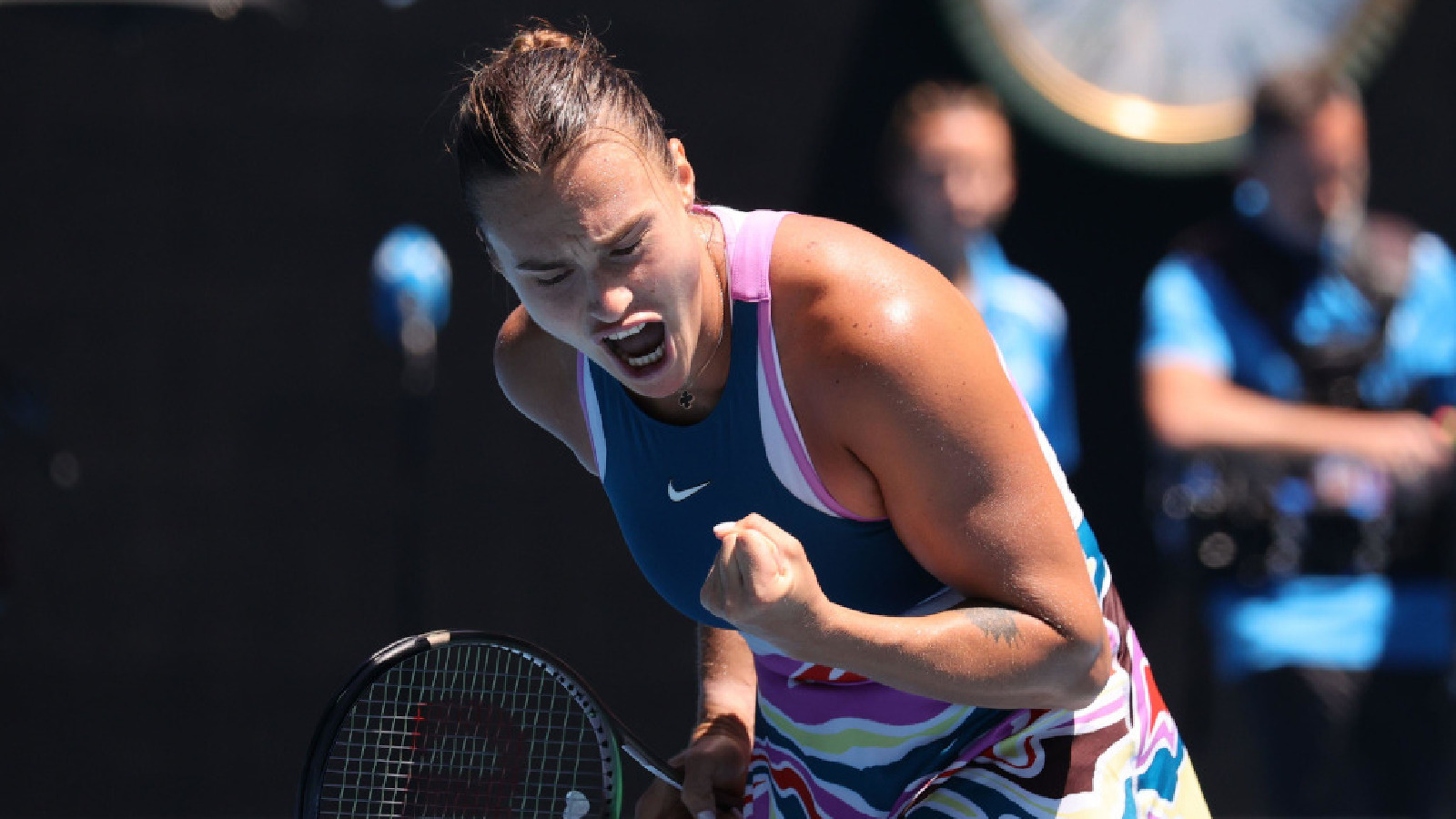 Australian Open: Aryna Sabalenka powers past Belinda Bencic into last eight