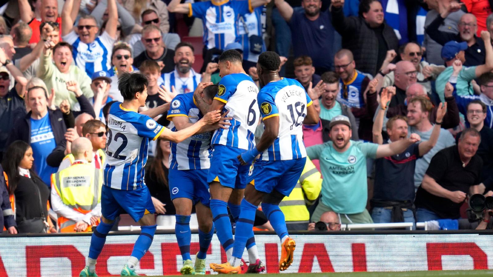 Brilliant Brighton all-but end Arsenal’s title tilt with impressive Emirates mauling