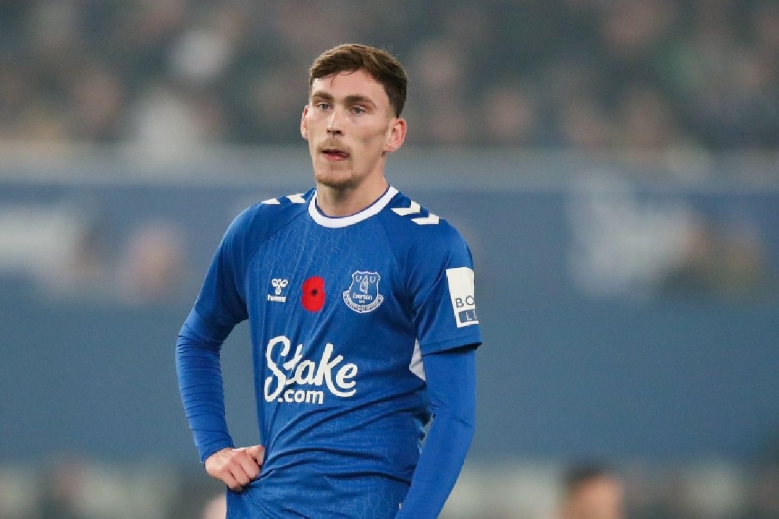 Everton midfielder James Garner missing for two months with back injury