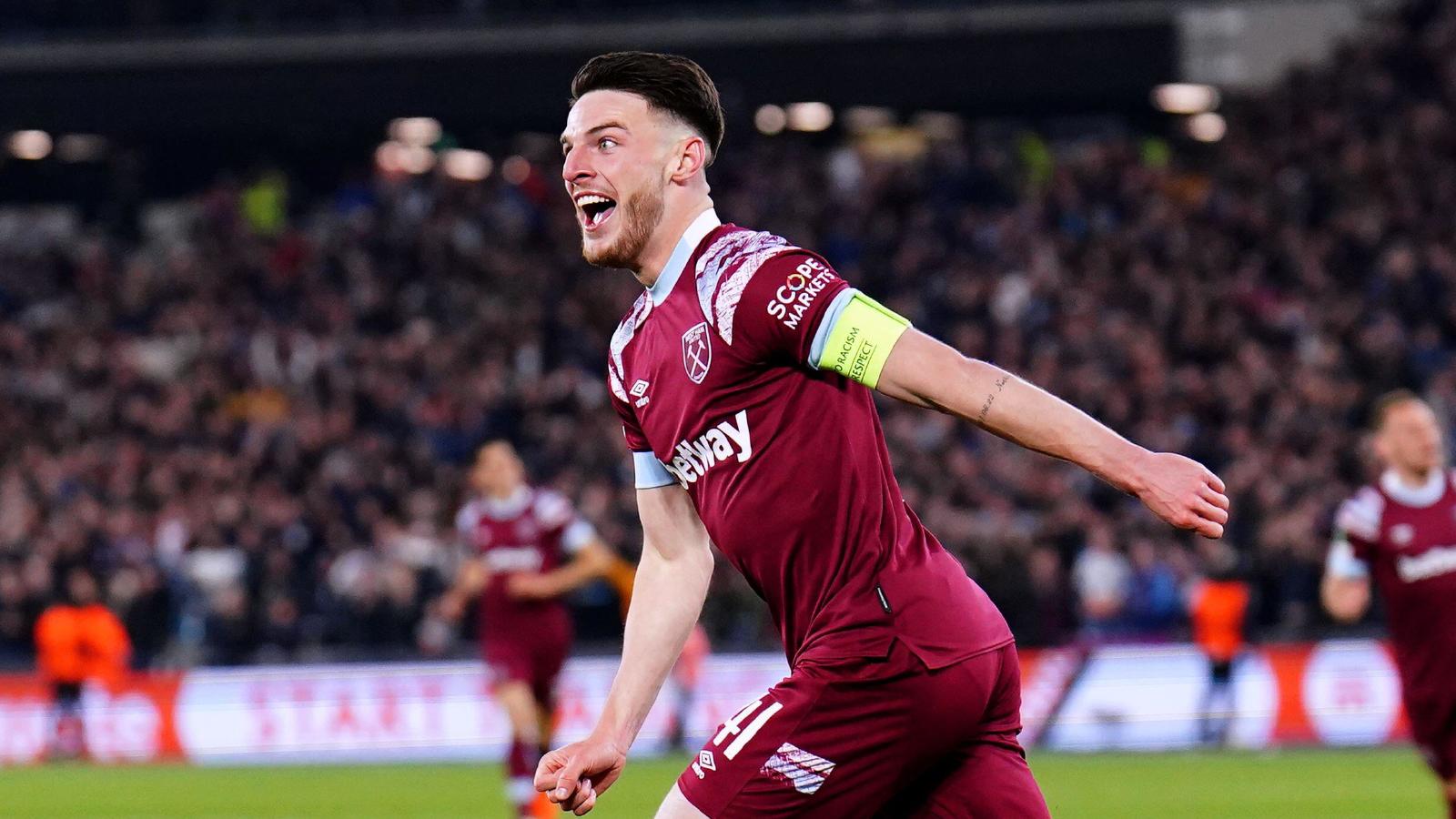 Who is going to sign West Ham midfielder Declan Rice in the summer?