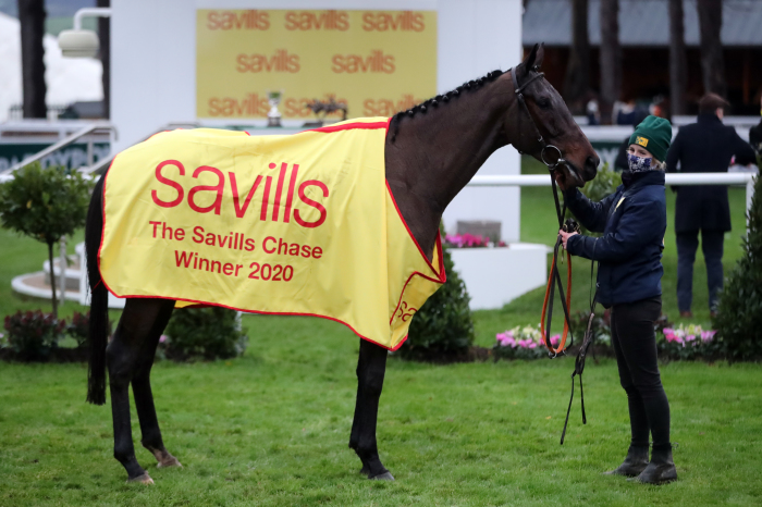 A Plus Tard after winning the Savills Chase in 2020
