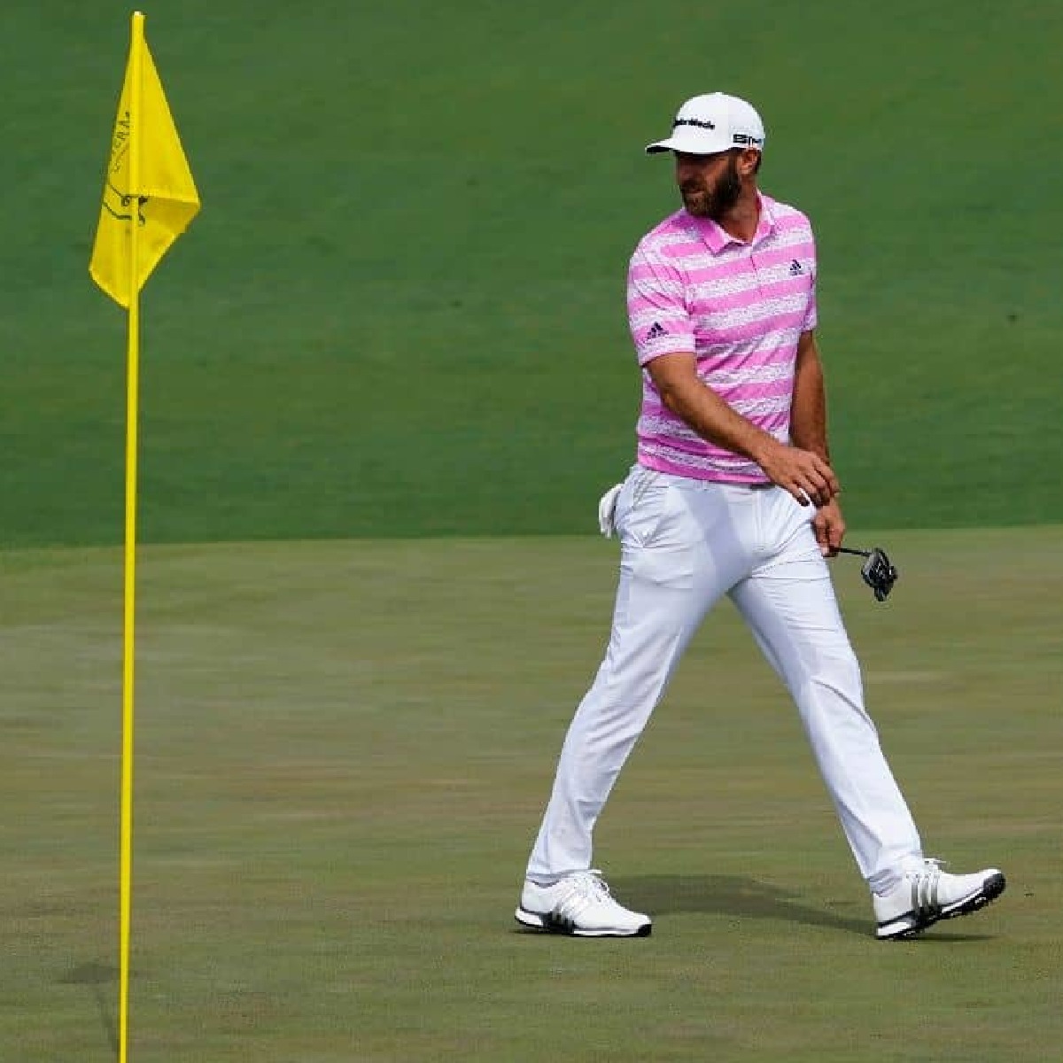 Dustin Johnson’s Masters title defence starts with a sting in the tail