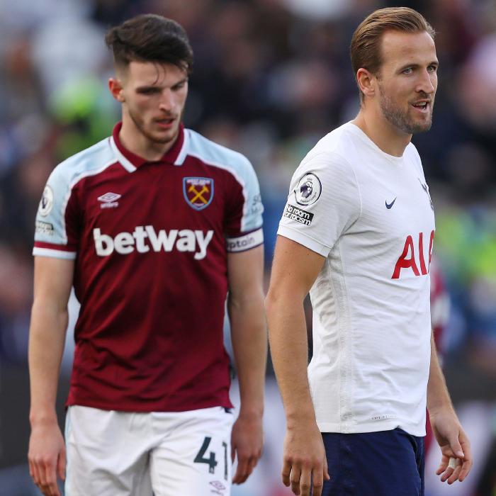 Declan Rice and Harry Kane are the most valuable players at their respective clubs