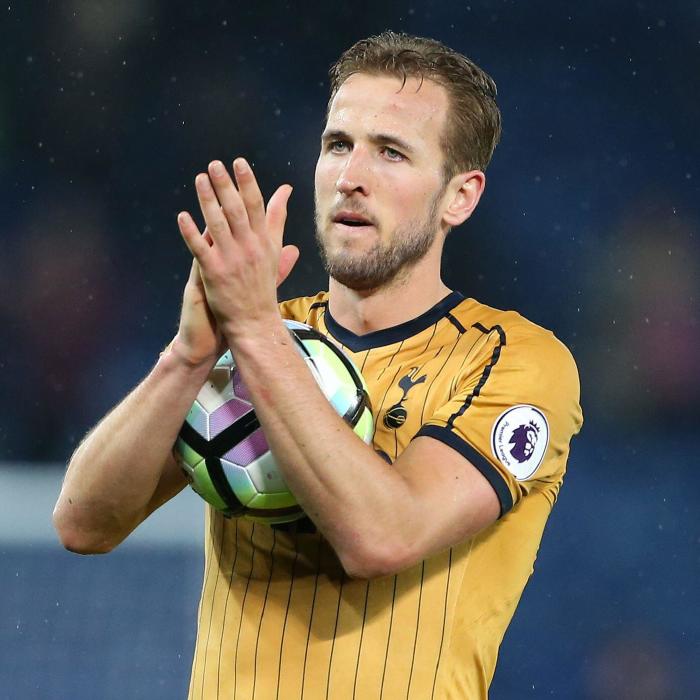 Harry Kane celebrates another goal against Leicester
