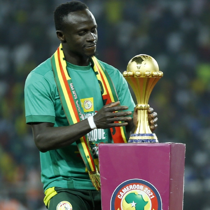 Sadio Mane and Senegal lift the Africa Cup of Nations trophy